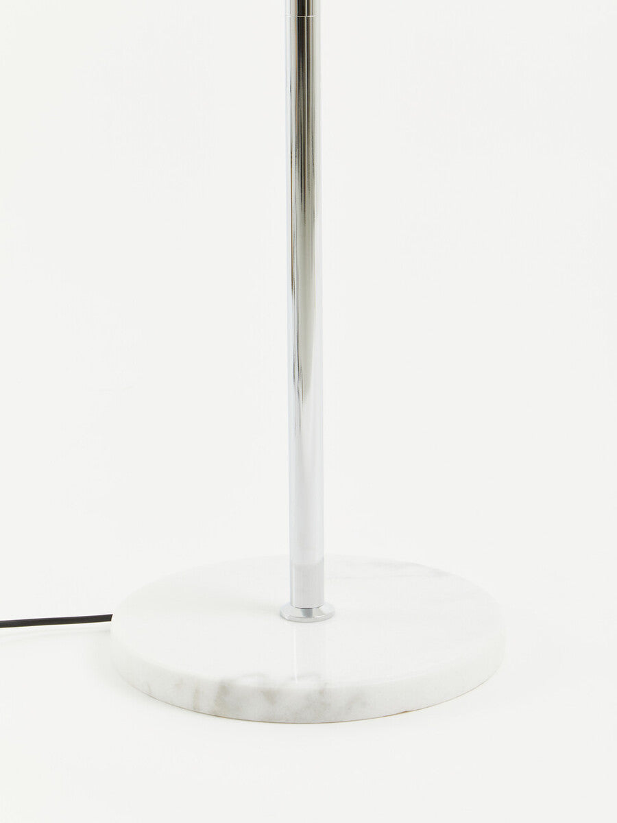 Orsina Revive Metal Floor Lamp | Chrome Finish with Clear Globe Shade