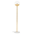 Orsina Revive Gold Metal Floor Lamp with White Marble Base & Globe