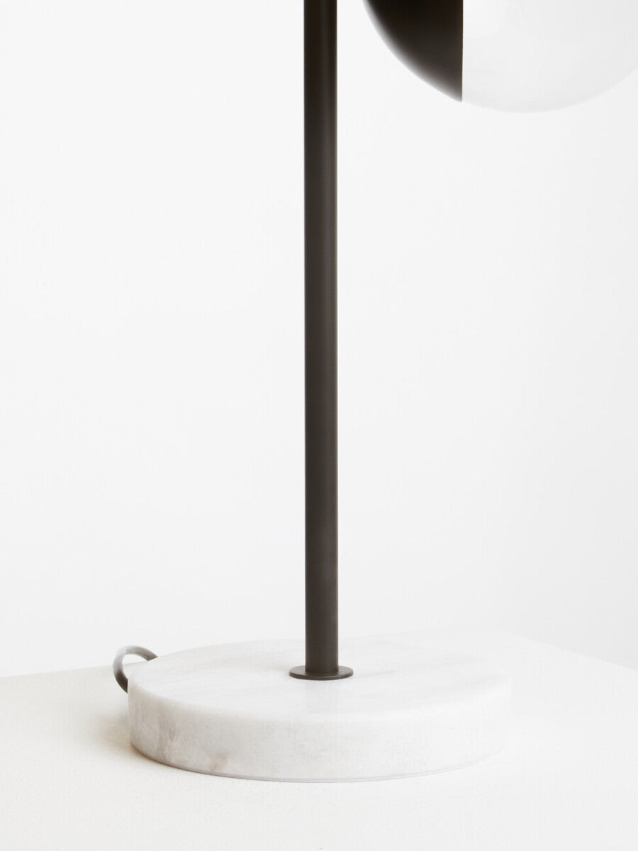 Orsina Revive 2-Light Table Lamp – Black Metal & Marble Base