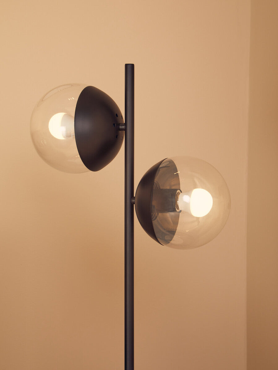 Orsina Revive 2-Light Table Lamp – Black Metal & Marble Base