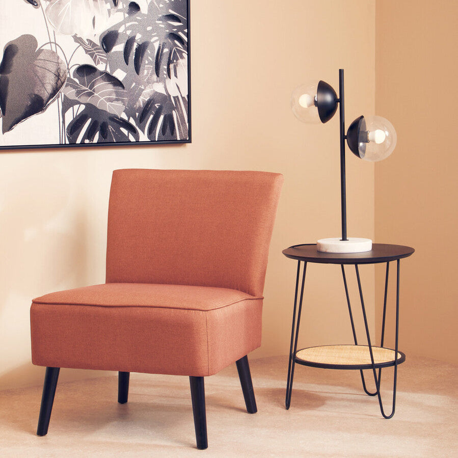 Orsina Revive 2-Light Table Lamp – Black Metal & Marble Base