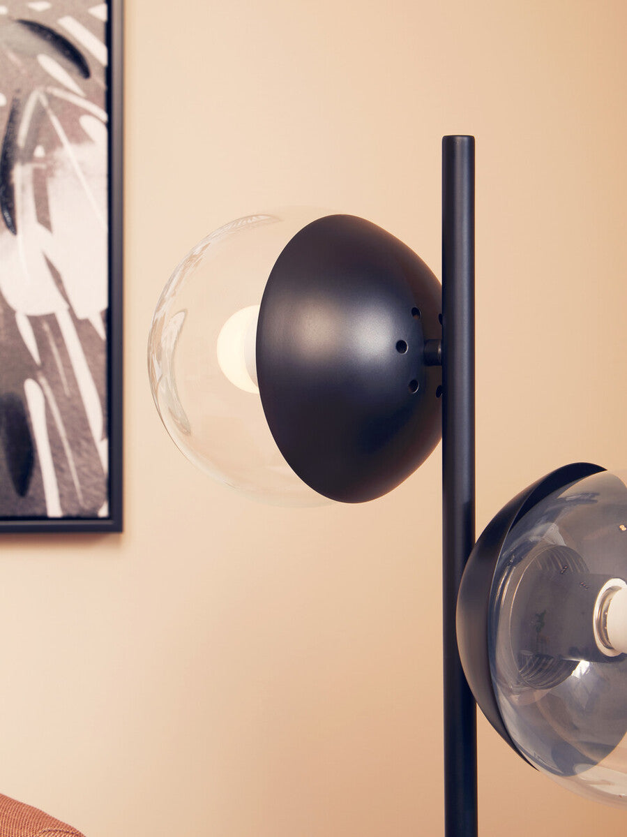 Orsina Revive 2-Light Table Lamp – Black Metal & Marble Base
