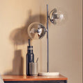 Orsina Revive 2-Light Chrome & White Marble Table Lamp
