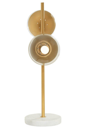 Orsina Revive Gold Table Lamp | Two Light Marble Base Modern Lighting