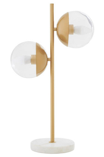 Orsina Revive Gold Table Lamp | Two Light Marble Base Modern Lighting