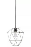 Orsina Wyra Chrome Pendant Light – Modern Geometric Silver Cage