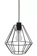 Orsina Wyra Black Cage Pendant Light – Modern Geometric Lighting
