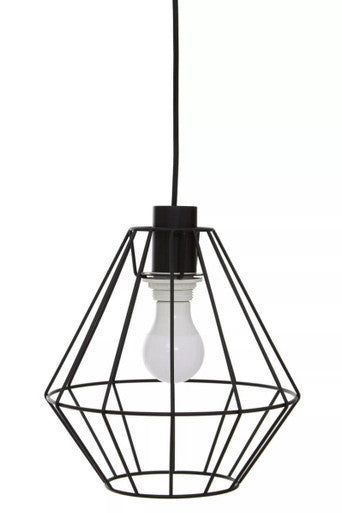 Orsina Wyra Black Cage Pendant Light – Modern Geometric Lighting