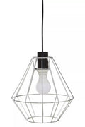 Orsina Wyra Chrome Cage Pendant Light – Modern Geometric Ceiling Lamp