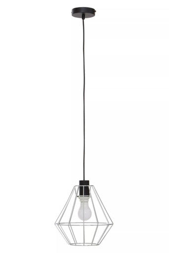 Orsina Wyra Chrome Cage Pendant Light – Modern Geometric Ceiling Lamp