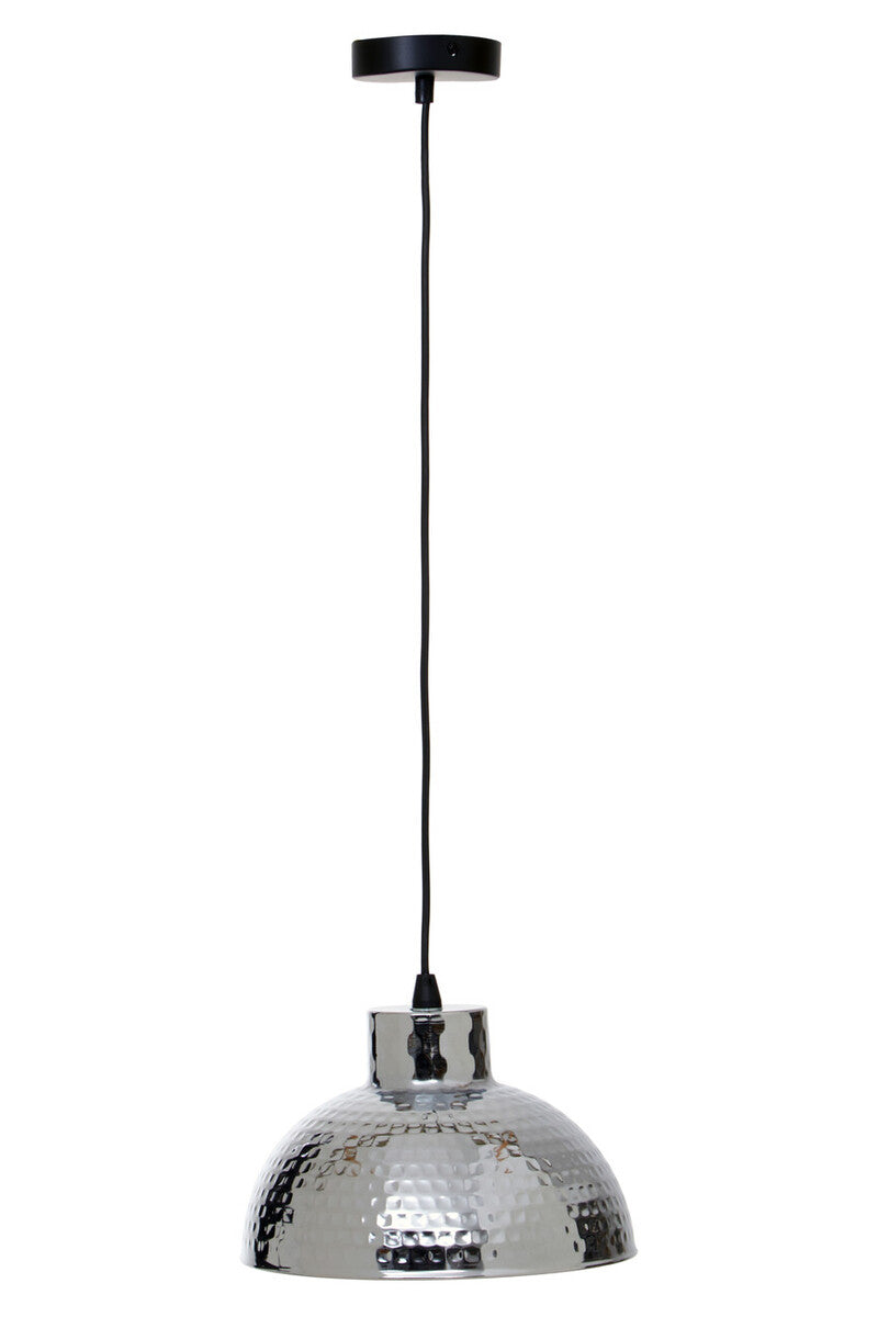 Orsina New Foundry Chrome Hammered Iron Pendant Light – Industrial