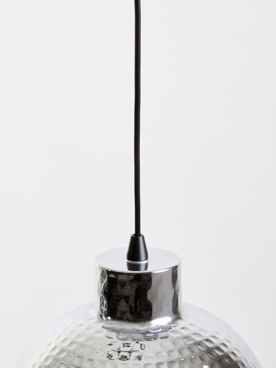 Orsina New Foundry Chrome Hammered Iron Pendant Light – Industrial