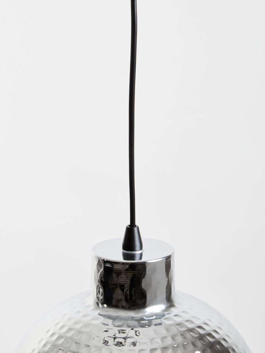 Orsina New Foundry Chrome Hammered Iron Pendant Light – Industrial