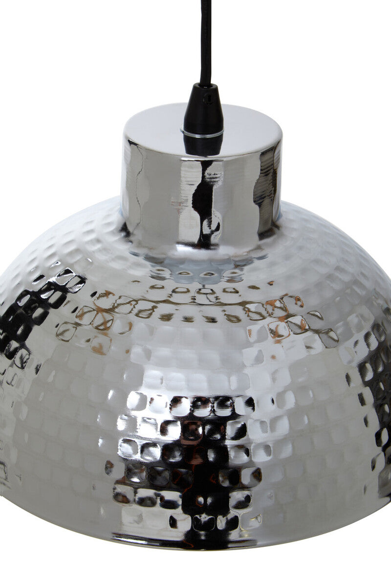 Orsina New Foundry Chrome Hammered Iron Pendant Light – Industrial