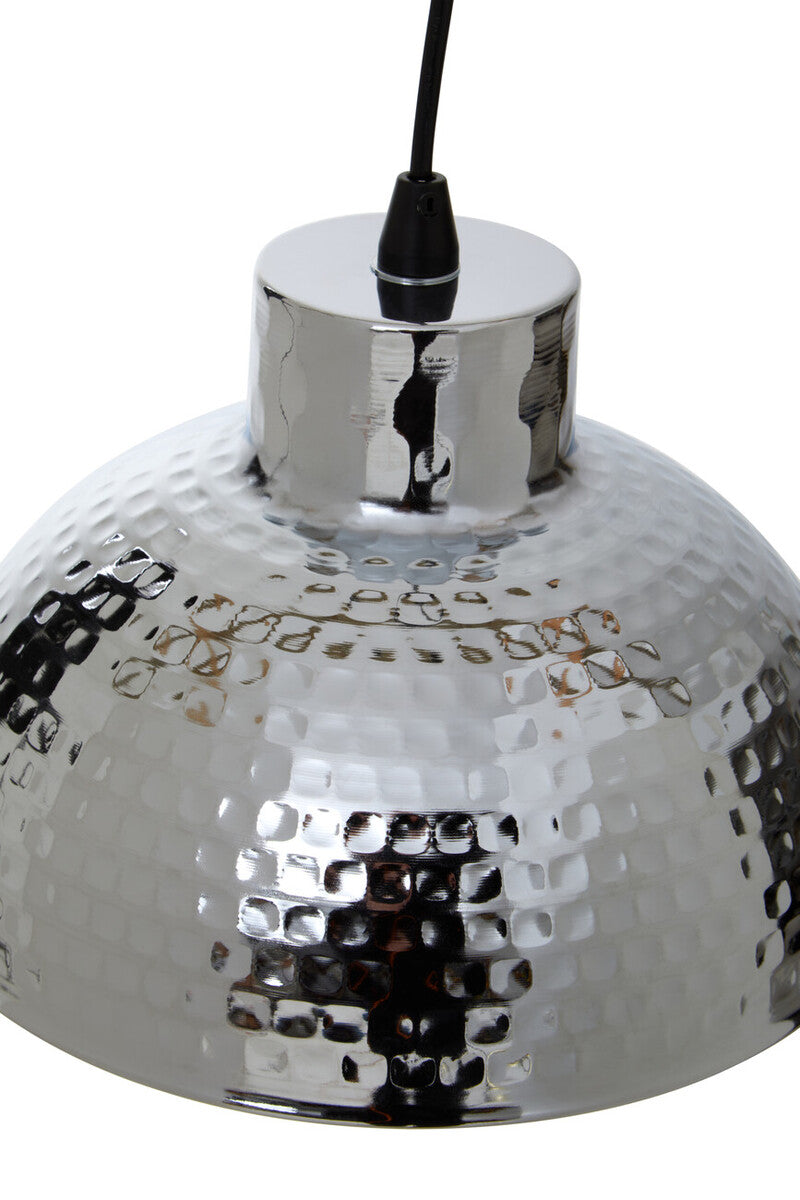 Orsina New Foundry Chrome Hammered Iron Pendant Light – Industrial