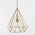 Orsina Wyra Champagne Gold Conical Pendant Light – Modern Cage Design