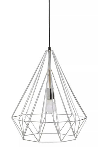 Orsina Wyra Chrome Conical Pendant Light – Modern Geometric Lighting