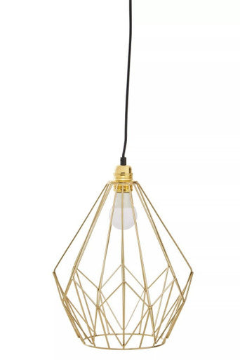 Orsina Wyra Champagne Gold Geometric Pendant Light – Iron Frame Chandelier