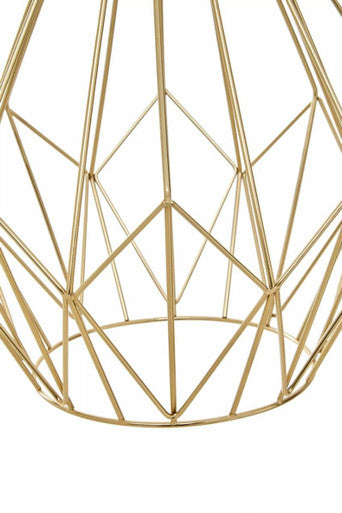 Orsina Wyra Champagne Gold Geometric Pendant Light – Iron Frame Chandelier