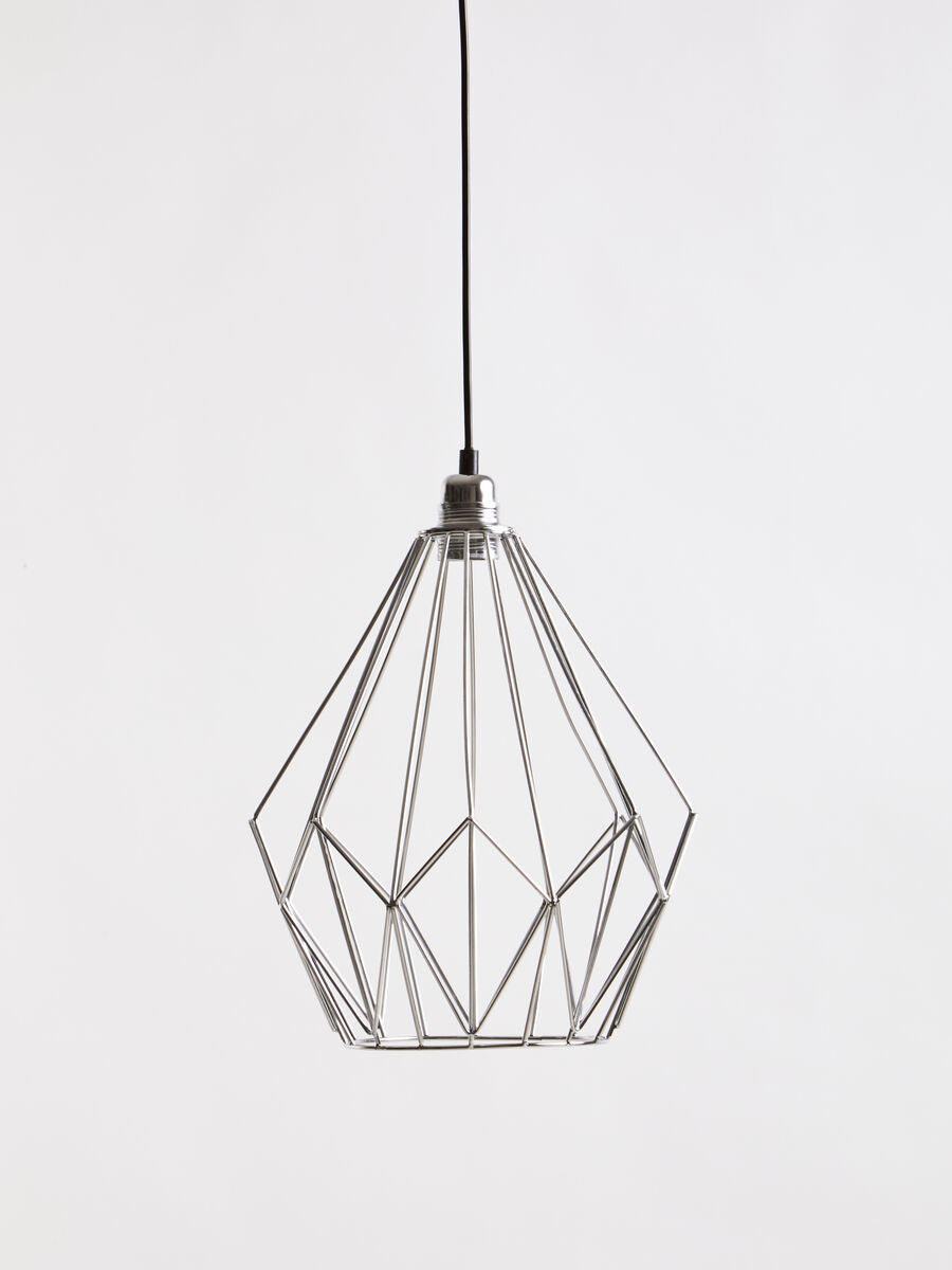 Orsina Wyra Geometric Pendant Light – Chrome Gold Iron Frame