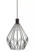 Orsina Wyra Geometric Pendant Light – Black Iron Frame Industrial Decor
