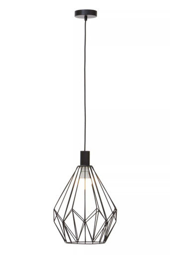 Orsina Wyra Geometric Pendant Light – Black Iron Frame Industrial Decor