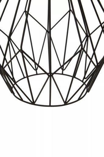 Orsina Wyra Geometric Pendant Light – Black Iron Frame Industrial Decor