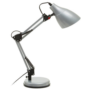 Orsina Finley Silver Desk Lamp – Adjustable Iron Task Light