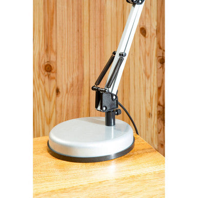 Orsina Finley Silver Desk Lamp – Adjustable Iron Task Light