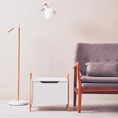 Orsina Stockholm Matte White Floor Lamp – Adjustable Nordic Reading Light