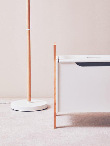 Orsina Stockholm Matte White Floor Lamp – Adjustable Nordic Reading Light