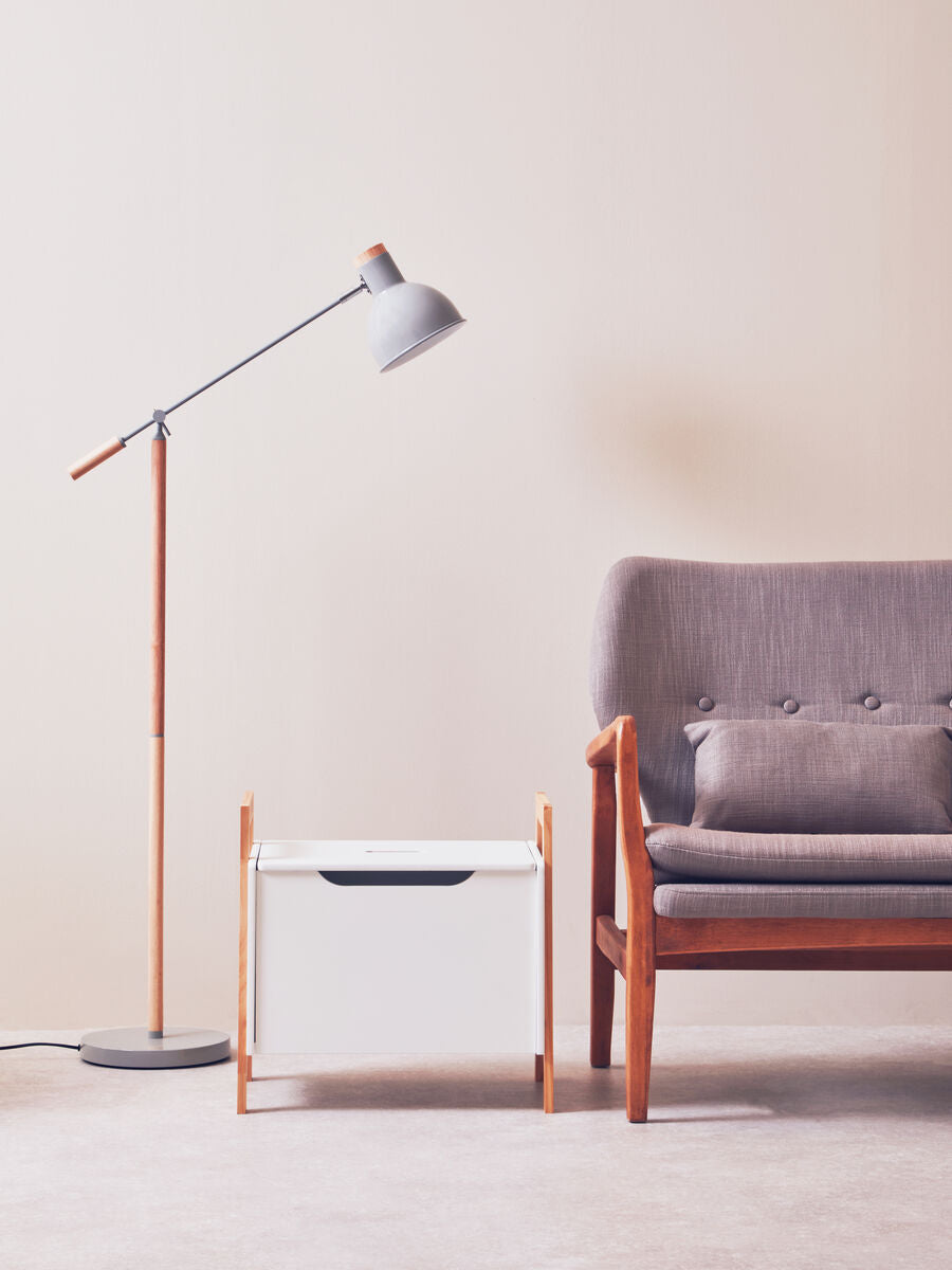 Orsina Stockholm Floor Lamp – Matte Grey Industrial Task Lighting