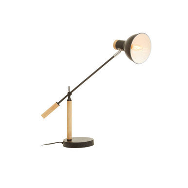 Orsina Stockholm Matte Black Table Lamp | Adjustable Wood Desk Light