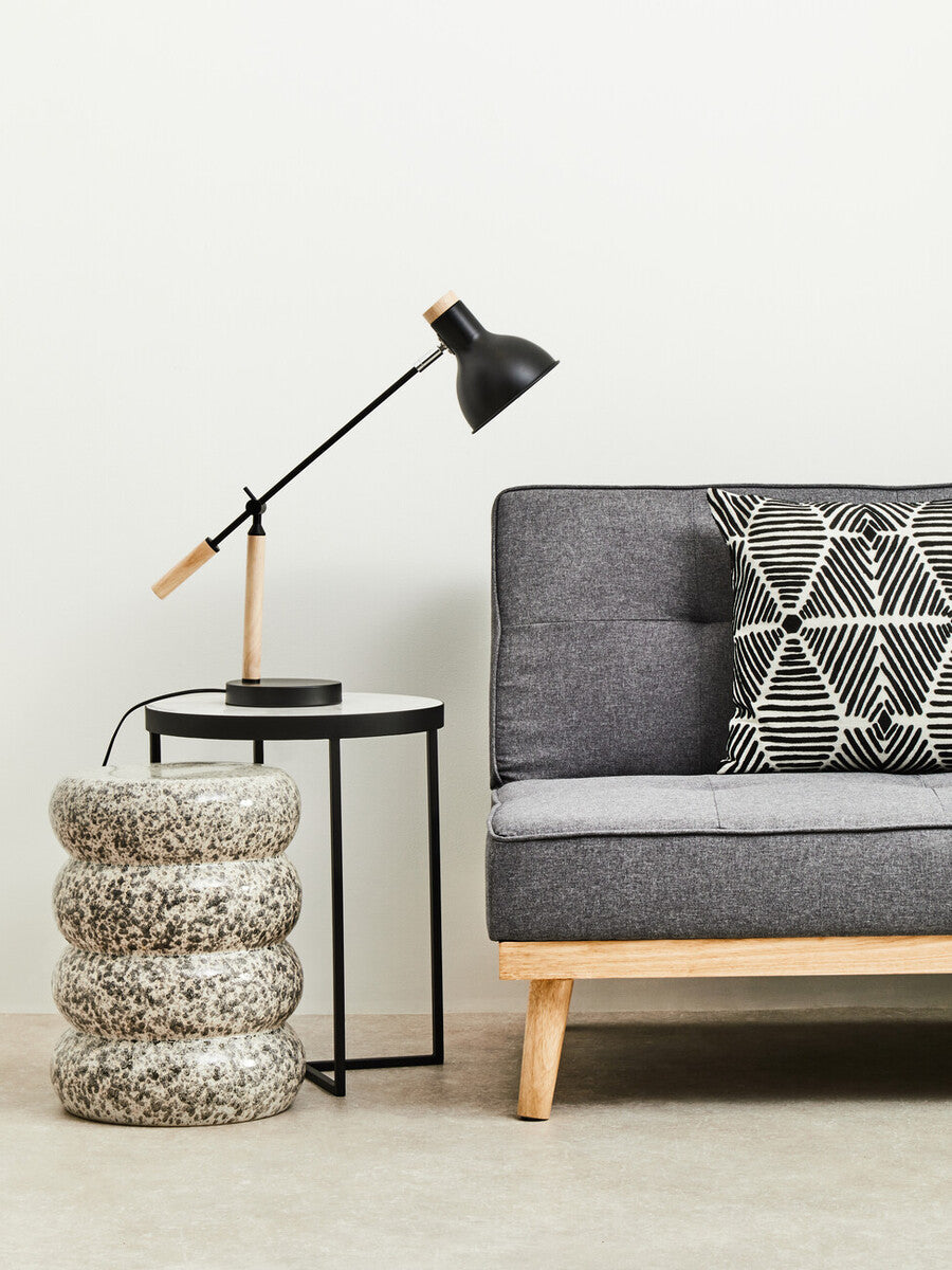 Orsina Stockholm Matte Black Table Lamp | Adjustable Wood Desk Light