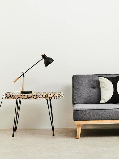 Orsina Stockholm Matte Black Table Lamp | Adjustable Wood Desk Light