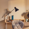 Orsina Stockholm Matte Black Table Lamp | Adjustable Wood Desk Light