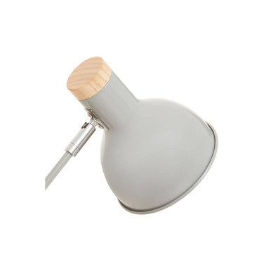 Orsina Stockholm Matte Grey Table Lamp – Adjustable Wood Desk Lamp