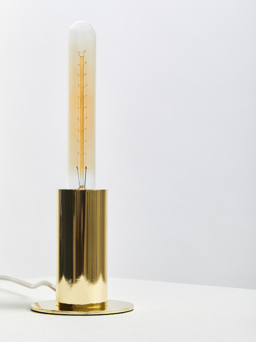Orsina Stockholm Table Lamp – Shiny Brass Finish with Glass Globe