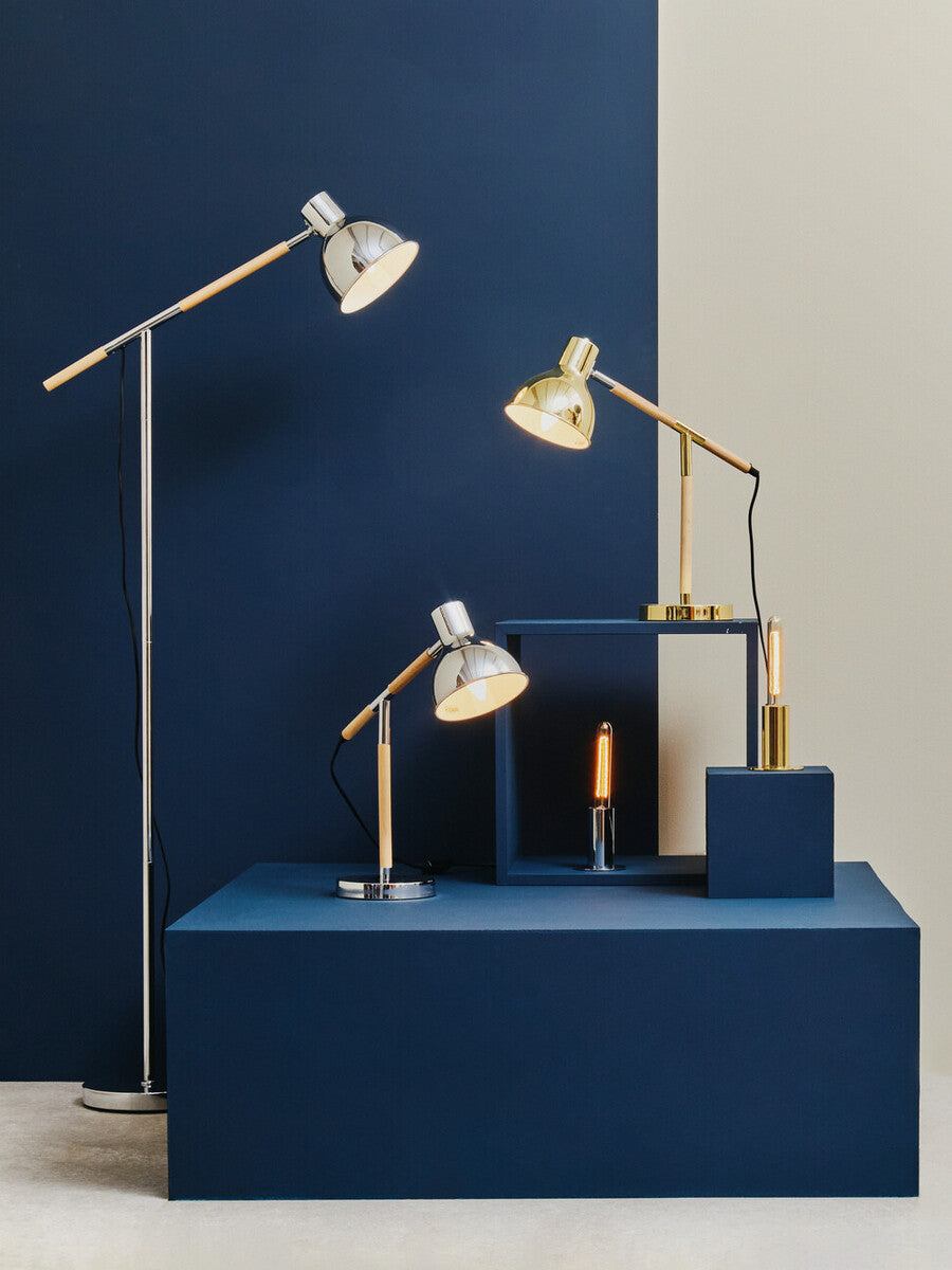Orsina Stockholm Table Lamp – Shiny Brass Finish with Glass Globe