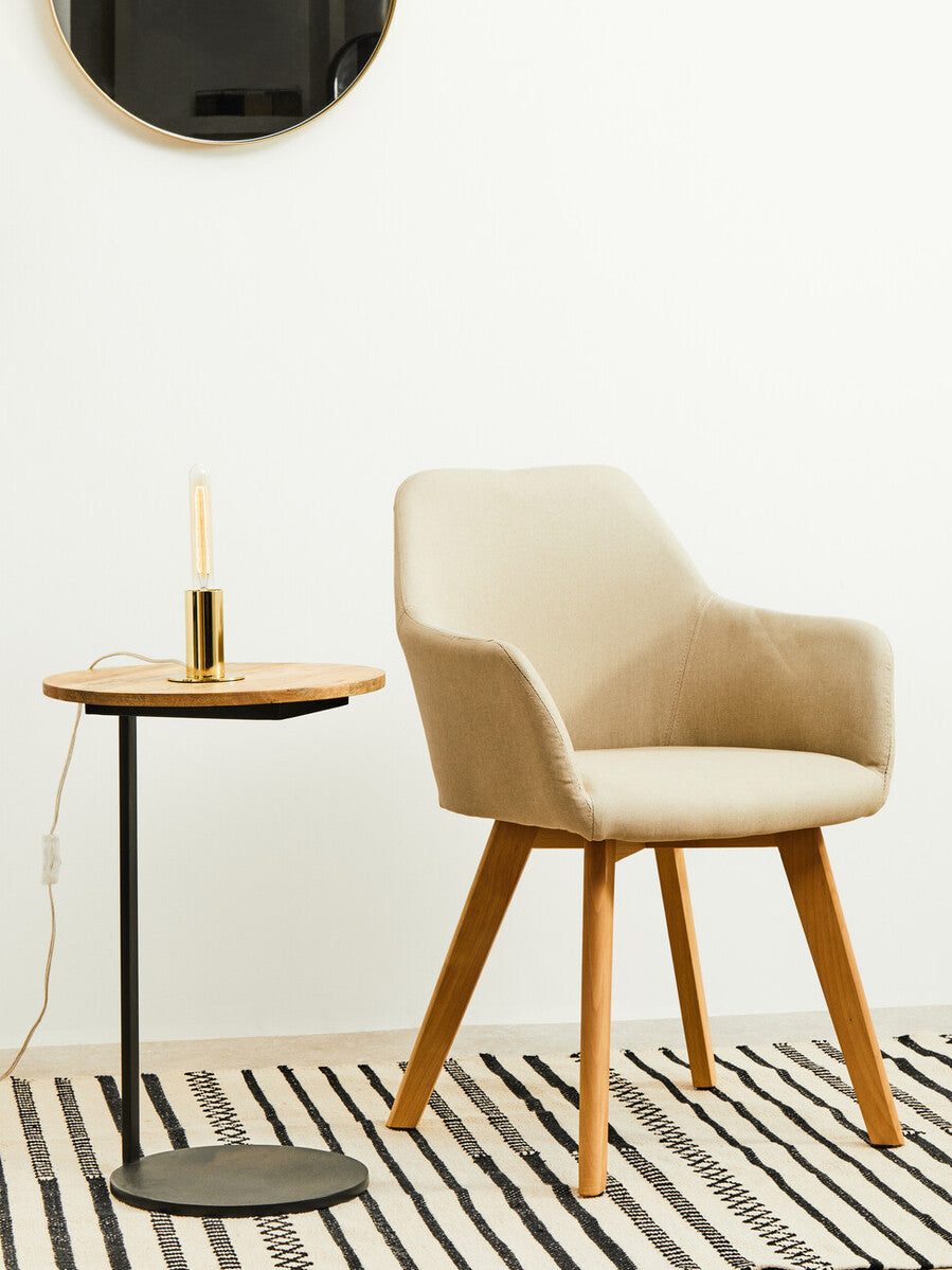 Orsina Stockholm Table Lamp – Shiny Brass Finish with Glass Globe