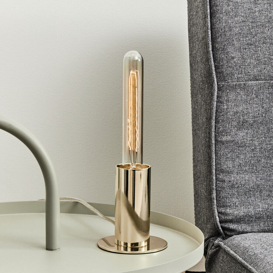 Orsina Stockholm Table Lamp – Shiny Brass Finish with Glass Globe