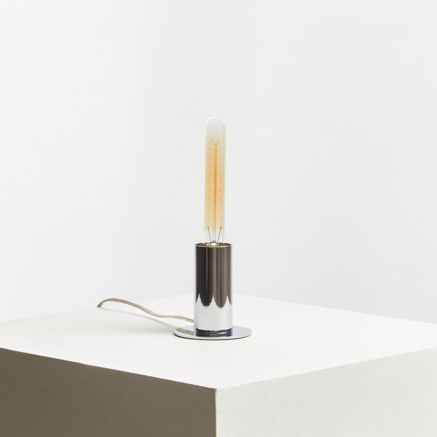 Orsina Stockholm Table Lamp – Modern Chrome Finish with Glass Globe