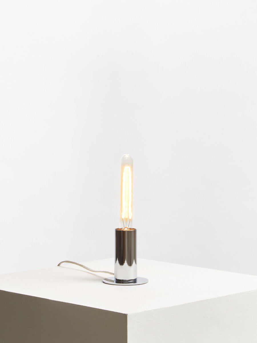 Orsina Stockholm Table Lamp – Modern Chrome Finish with Glass Globe
