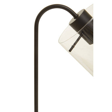 Orsina Stockholm Curved Table Lamp – Matte Black & Rubberwood