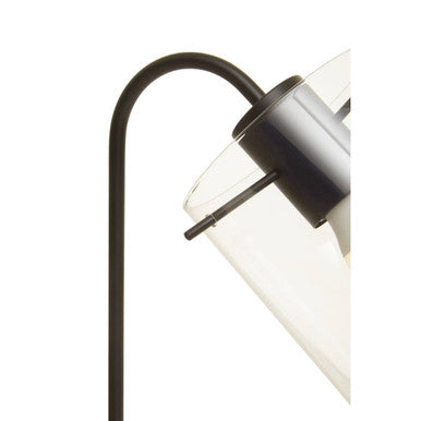 Orsina Stockholm Curved Table Lamp – Matte Black & Rubberwood