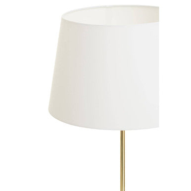 Orsina Stockholm Brass Floor Lamp with Shelf and Tapered Shade