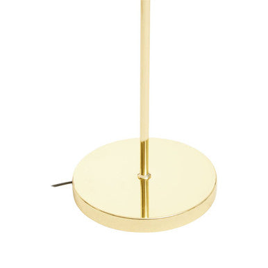Orsina Stockholm Brass Floor Lamp with Shelf and Tapered Shade