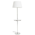 Orsina Stockholm Chrome Floor Lamp with Tray Shelf & Tapered Shade