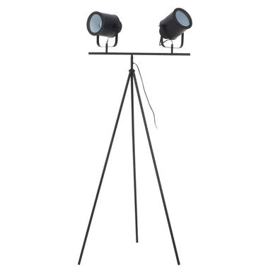Orsina Stockholm Two Spotlight Tripod Floor Lamp – Matte Black