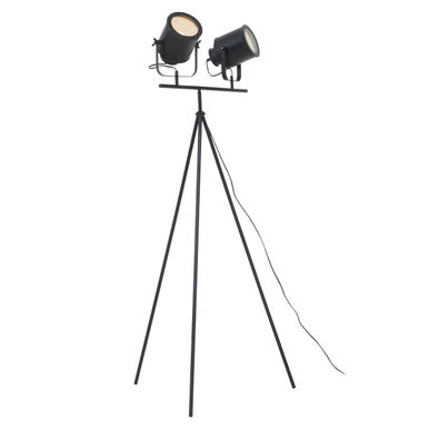 Orsina Stockholm Two Spotlight Tripod Floor Lamp – Matte Black